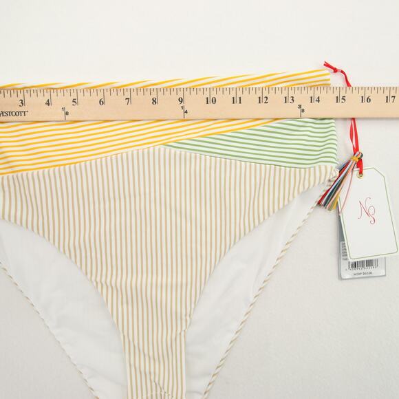 Antonio Melani x The Nat Note High Waist Striped Swim Bikini Bottom XL NWT - Picture 3 of 9